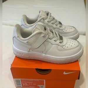 Toddler white Air Force ones 10c